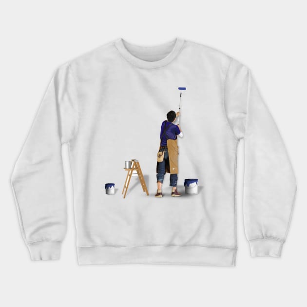 Artist At Work Crewneck Sweatshirt by designsbycreation